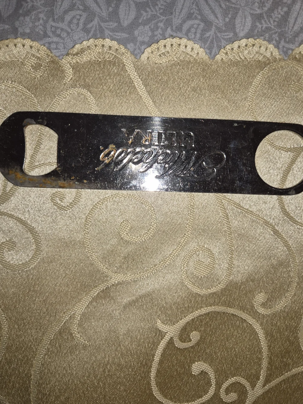 Michelob Ultra Embossed Metal Bottle Opener - Silver Tone